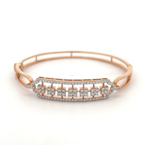 Exquisite Sparkle Diamond Bangle - Front side view | Alfa Jewellers