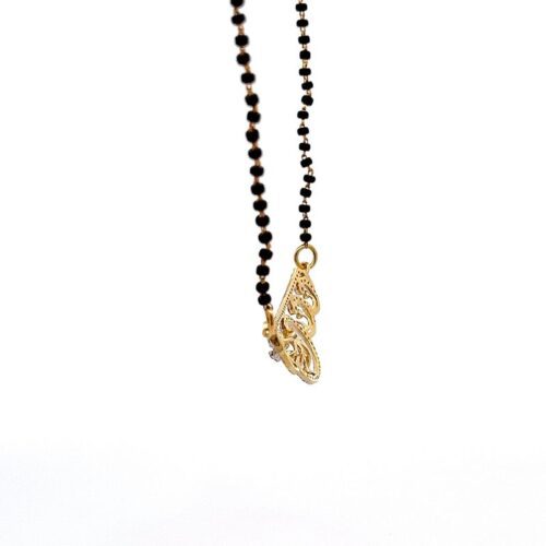 Swift Diamond Mangalsutra Necklace - Left Side View