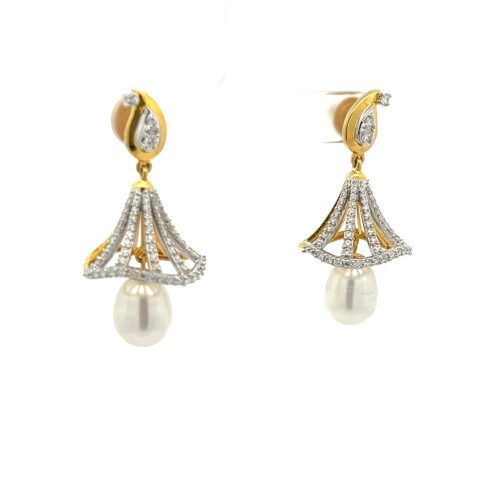 Exquisite Diamond Earrings - Front View | Alfa Jewellers