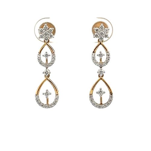 Classic Diamond Earrings - Front view | Alfa Jewellers