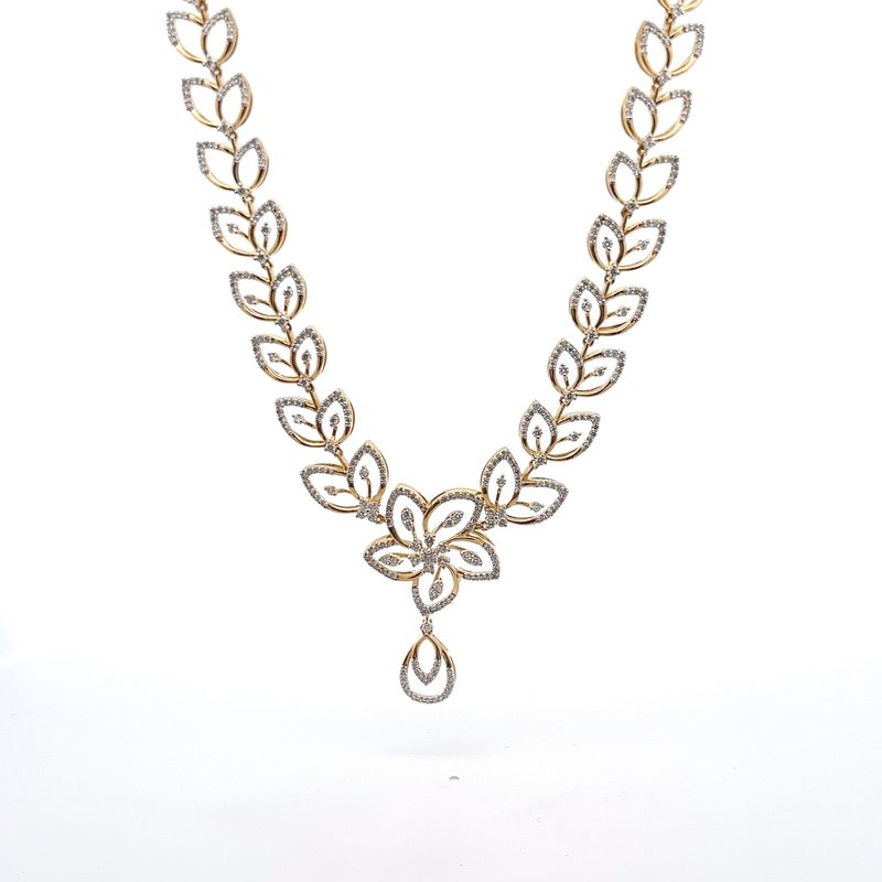 Unison Sparkle Diamond Necklace - Front View | Alfa Jewellers