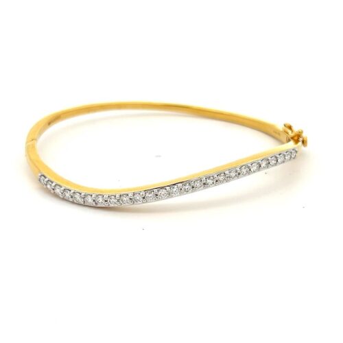 Opulent Diamond Bangle - Front side view | Alfa Jewellers