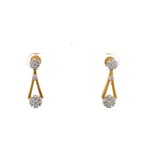 Precious Diamond Earrings - Front view | Alfa Jewellers