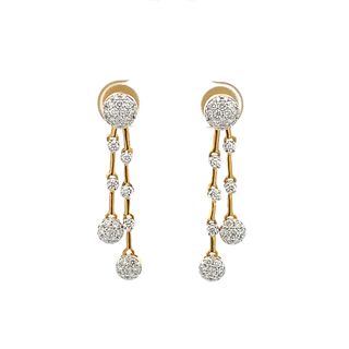 Elegant Diamond Earrings - Front View | Alfa Jewellers
