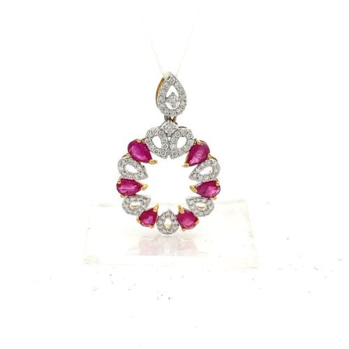 Elegant Ruby and Diamond Pendant | Alfa Jewellers