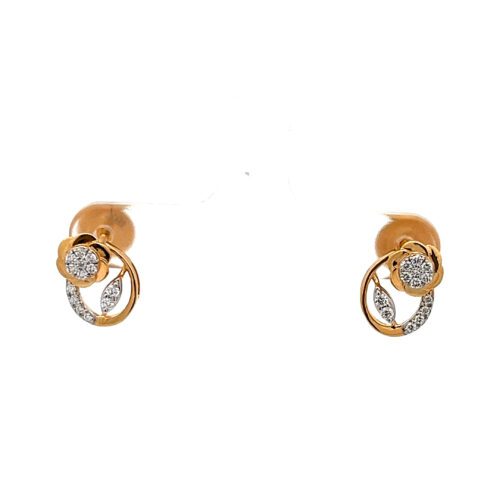 Dreamy Diamond Ear Studs - Front View | Alfa Jewellers