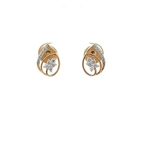 Allure Diamond Ear Studs - Front View | Alfa Jewellers
