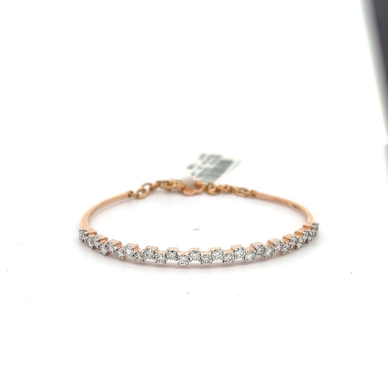 Radiant Elegance Diamond Bangle - Front side view | Alfa Jewellers