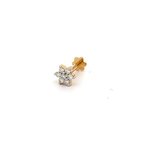 Dazzling Diamond Nosepin - Front view | Alfa Jewellers