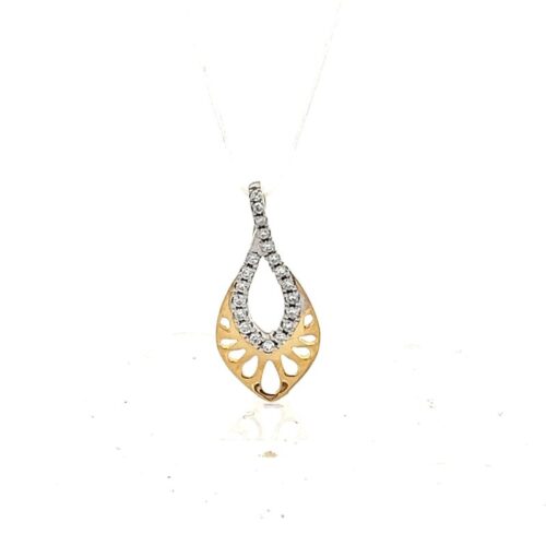 Golden Radiance Diamond Pendant - Front View | Alfa Jewellers