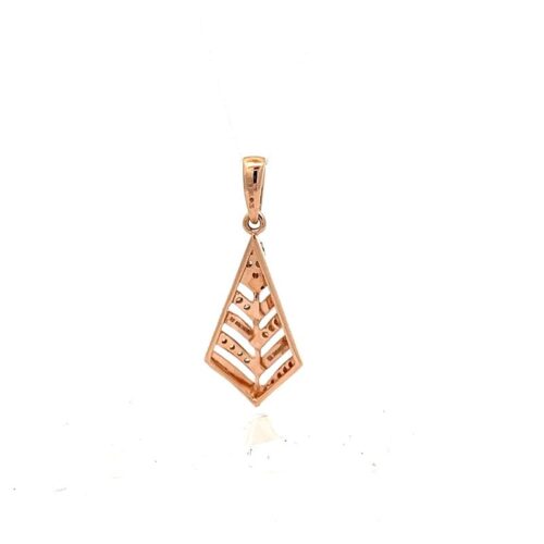 Elegant Rose Gold Diamond Pendant - Back side view