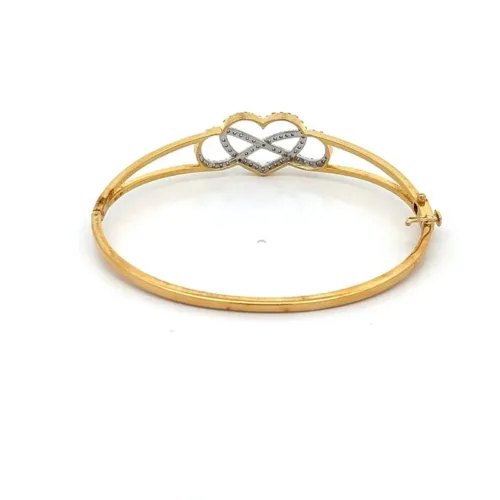 Diamond Bangle - Luminous Lacelet Diamond Bangle - Front